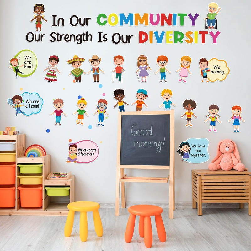 Our Diversity is Our Strength Bulletin Board Decorations Set Diversity