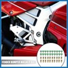 A ABSOPRO 20pcs Motorcycle Green Fender Bumper Washer Bolt Nut