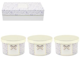 Lesser & Pavey Hübsche Kerzen im Herz-Design, 3 Stück, kleine Kerzen – Freund, Zuhause, Dankeschön oder Liebesbotschaft, Geschenkideen für sie, mit Geschenkbox (Danke – Lila)