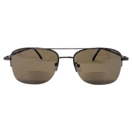 Incredible Bargains The Phoenix Aviator Bifocal Sunglasses, Stylish Tinted Readers for Men + 3.25 Desert Bronze