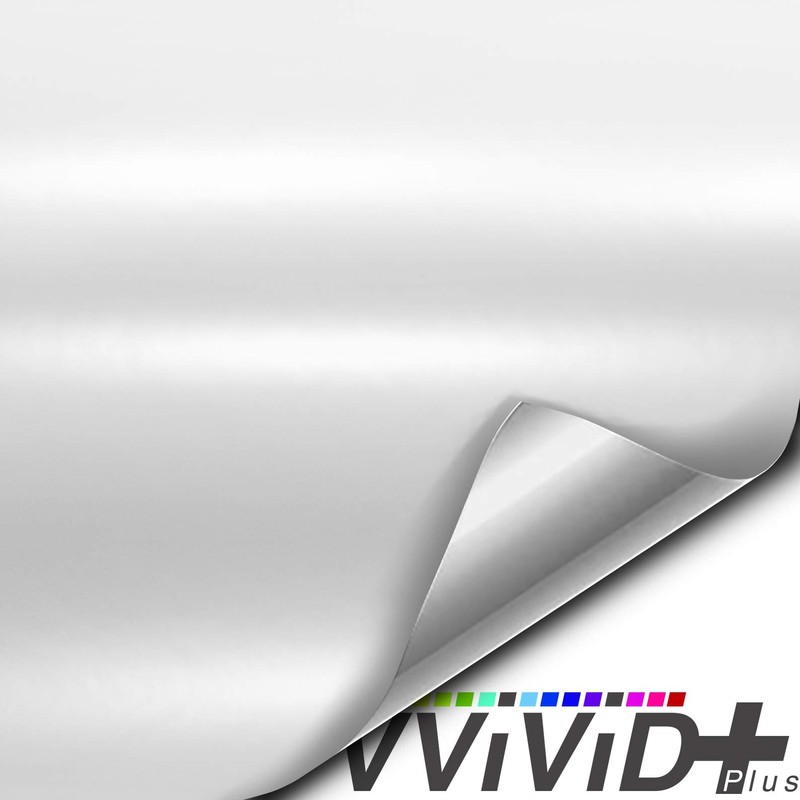 VViViD+ Satin Pearl White Vinyl Car Wrap Film (1ft x