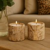 Set of 2 Fossilstone Marble Tea Light Holders – 2"