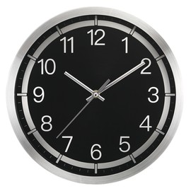 Fzy.bstim Silent Wall Clock Battery Operated,Modern Metal Wall Clock Decorative for Living Room/Kitchen/Home/Office/School,12 inch