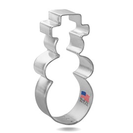 Foose Snowman Cookie Cutter 3.5 Inch –Tin Plated Steel Cookie Cutters – Snowman Cookie Mold