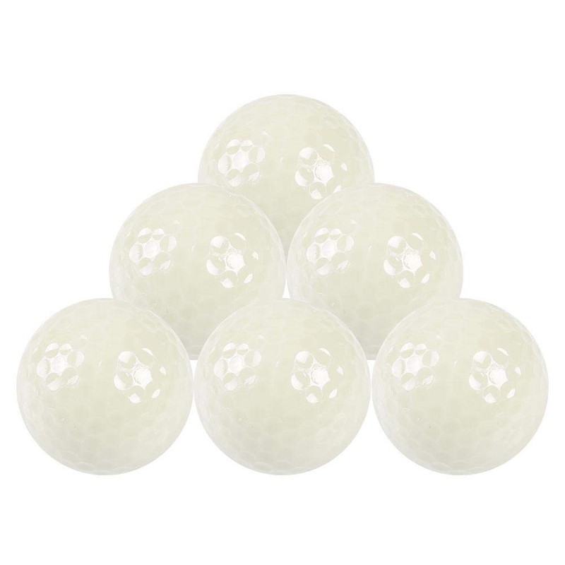 6 x Luminous Golf Balls, Night Fluorescent Golf Training Balls