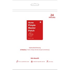 ANUA-RB Acne Pimple Patch Absorbing Hydrocolloid, 3 Sizes for Blemishes and Zits, Face and Body, Not Tested on Animals (240 Count) Pack of 10