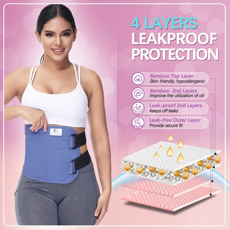 glitz glitz Neck Traction Device and Castor Oil Pack Wrap