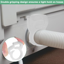 M METERXITY 20-Pack Double Gripping Nylon Hose Clamps, 1/4" 6.1-6.5mm Double Snap Grip Adjustable Ratcheting Clamps for Connecting/Fastening/Sealing Hose/Pipes/Tubing Clamp [White]