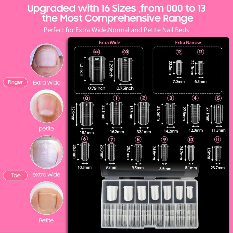 Poly Gel Nail kit for Toes and Finger with UV