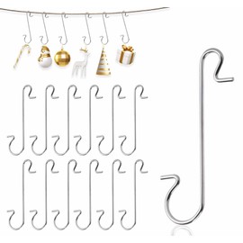 Christmas Ornament Hooks Hangers, 100pcs Hooks for Christmas Decorations with Storage Box Perfect for Art Craft Christmas Tree & Home Party Decorations - Silver