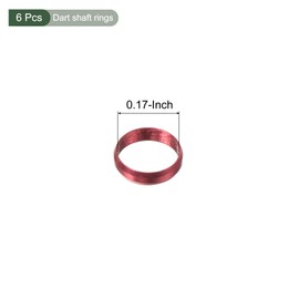 YOKIVE 6 Pcs Dart Shaft Rings, Indoor Outdoor Aluminum Dart O-Ring Accessory | Home, Club, Nylon and Plastic Shafts (Red)