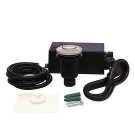 EZ-FLO Garbage Disposal Air Switch Kit, Sink Top Disposer for Island Installation, Short Brushed Nickel Button, 86726