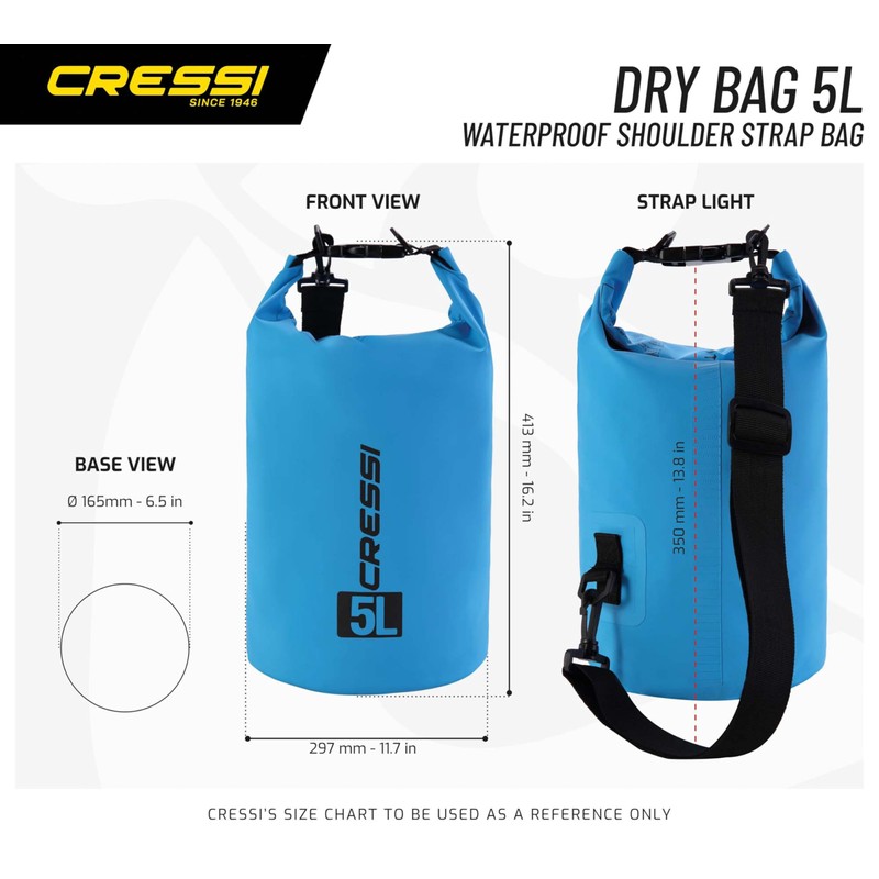 Cressi Unisex Adult Premium Waterproof Bags - White, 10 Litre