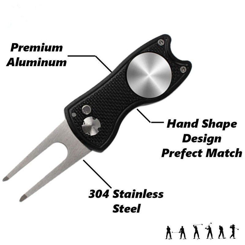 YFFSFDC Golf Fork Folding Golf Fork Repair Fork Portable Zinc