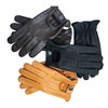 Real Soft Leather Mens Driving Gloves Without Lining (Black, Medium)