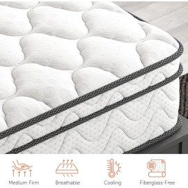 Unbranded 9" 10" Twin Full Queen King Size Mattress Hybrid Foam Pocket Coils Bed In a Box - 9 inch Twin XL