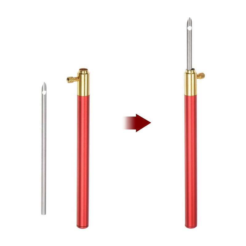 sourcing map Adjustable Handle Punch Needle Metal Tube with Adjustable