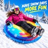 Heavy Duty Inflatable Snow Tube with Dual Handles, Thickened PVC