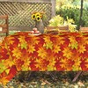 UROINEPA Fall Tablecloth 3 Pcs Thanksgiving Tablecloth Rectangle Maple Leaf