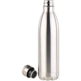 Rosenstein & Söhne Stainless Steel Drinking Bottle: Double-Walled Vacuum Insulated Stainless Steel Flask, 750 ml, BPA Free (Double Wall Water Bottle, Double Wall Stainless Steel Bottle, Bottle Holder)