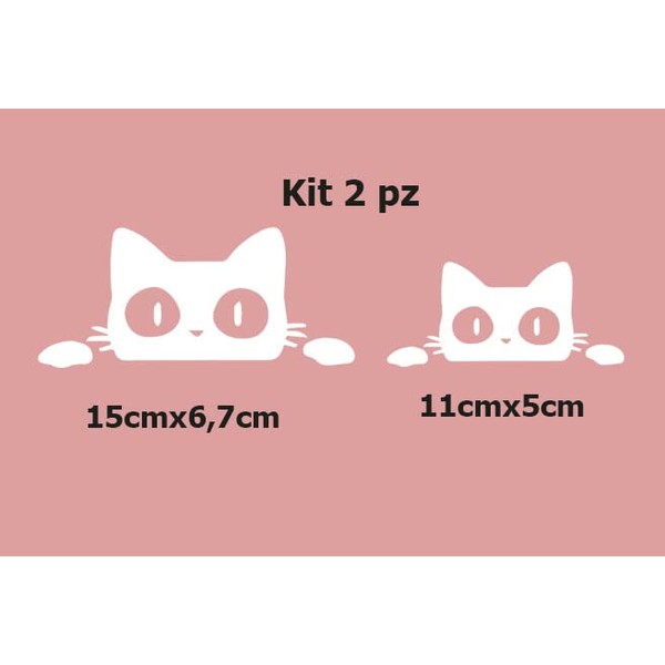 Newteam Cat Stickers for Car, Motorcycle Car Stickers Kit 2