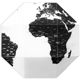 DearWorld, The Pinnable Globe with 50 Pins, 3d Map for Home, Business & Office Décor, Premium Quality Thick Paper, Assembles in Seconds, Perfect Gift for Travelers (World with Country Names Medium)