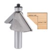 sourcing map Chamfer Router Bit 45 Degree 1/2" Shank 1-1/20"