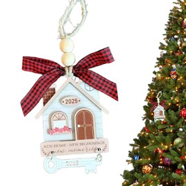 Our First Home Ornament,2024 New House New Beginning Decor | Wooden New House Christmas Ornament, 2D Housewarming Home Keepsake for New Homeowner