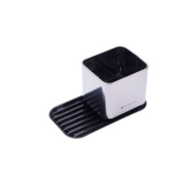 MasterClass MCSINKSTORE Kitchen Sink Tidy with Sponge Holder and Brush Caddy, Stainless Steel, 20 x 11 x 11 cm, Silver / Black