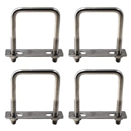 M6x50x100mm Square U Bolt 304 Stainless Steel Tie Down U Bolt (Pack of 4)