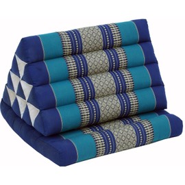 GURU SHOP Thai Cushion, Triangular Pillow, Kapok, Day Bed with 1 Cushion, Dark Brown/Red, 30 x 50 x 75 cm