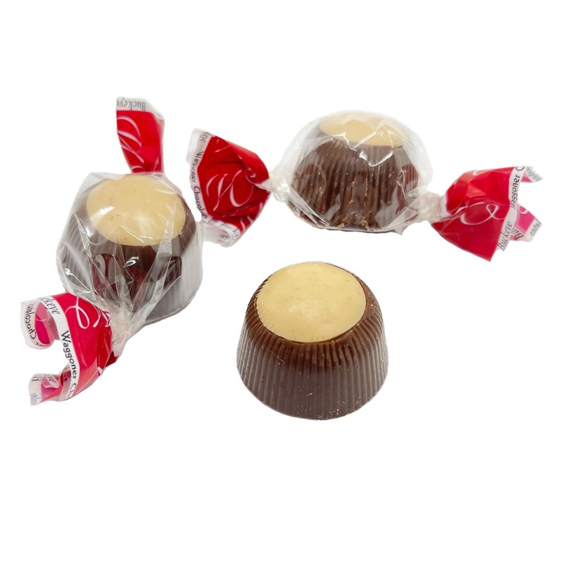 Waggoner Chocolates Milk Chocolate Buckeyes Clear Gift Containers Ohio's Favorite