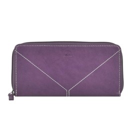 Greenburry Tumble Nappa Leather Wallet 20 cm, plum, Elegant