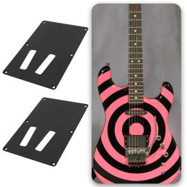 The Lord of the Tools Pack of 2 Guitar Tremolo Back Plates Cavity Cover Replacement Part Guitar Back Plate Compatible with Kramer Style Guitar 133 mm x 83 mm Black