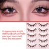 GXGM Mink False Eyelashes Natural Wispy Eyelashes Soft Faux Mink