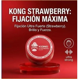 Pomada Cabello Kong 250 Ml Strawberry Fijación Media Alta