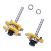2Pcs Router Bit T Type 3 Teeth Milling Cutter Cutting