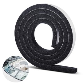 Maasechs Boat Windshield Screw Cover Foam 6' Roll, 1/2" x 3/4" Strip Boat Windshield Gasket Screw Channel Cover PVC Foam Weather Stripping for Watercraft Window Body Trim Seal