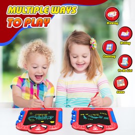 LCD Writing Tablet for Kids: Spidolapse 2 PCS Doodle Board & Drawing Pad Boy Birthday Gift for 3 4 5 6 7 8 Year Old Boys Girls Toddler Travel Toys Easter Stuffers for Grandkids Age 4-6