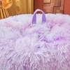 Plush Fuzzy Fluffy Tie Dye Lavender bean bag chair covers