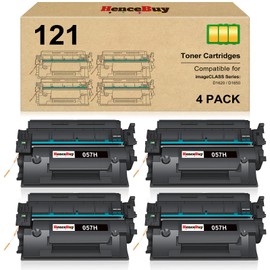 121 Black Toner Cartridge High Yield Replacement for Canon 121 CRG-121 Black Toner Cartridges Compatible for Canon ImageCLASS D1650 D1620 Laser Printer Ink All-in-One Copier Scanner,4-Pack with chip
