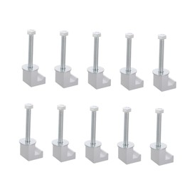 ULTECHNOVO 10pcs Aluminum J Shaped Mounting Clamps for Pickup Truck Tool Box Durable Tie Downs for Truck Storage Easy Install Clamps Versatile Replacement Parts