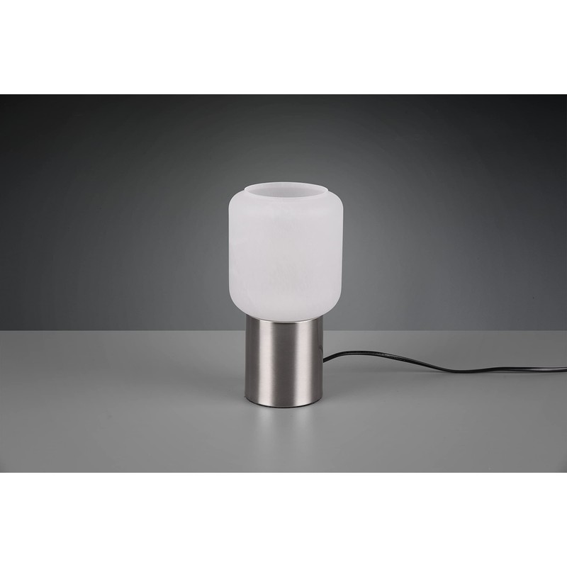 Reality Leuchten Nico R50591007 Table Lamp Metal Matt Nickel Alabaster
