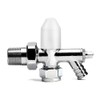 Plumb Bliss Angled Radiator Lockshield Valve with Drain Off (15mm