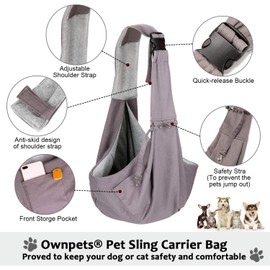 Agptek Ownpets Dog Carrier / Bag Support from 8 kg up to 10 kg - Dog Carrier - Single Shoulder Sling Bag for Pets / Dogs / Cats