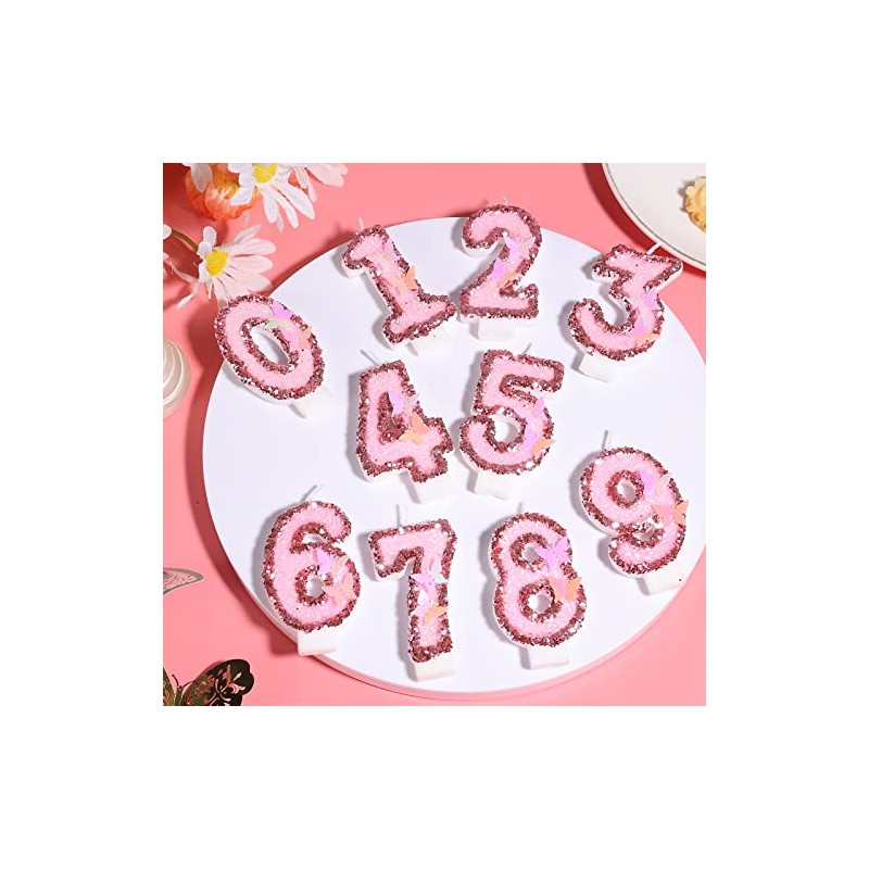 Velas de números de cumpleaños de 2.95 pulgadas, velas de
