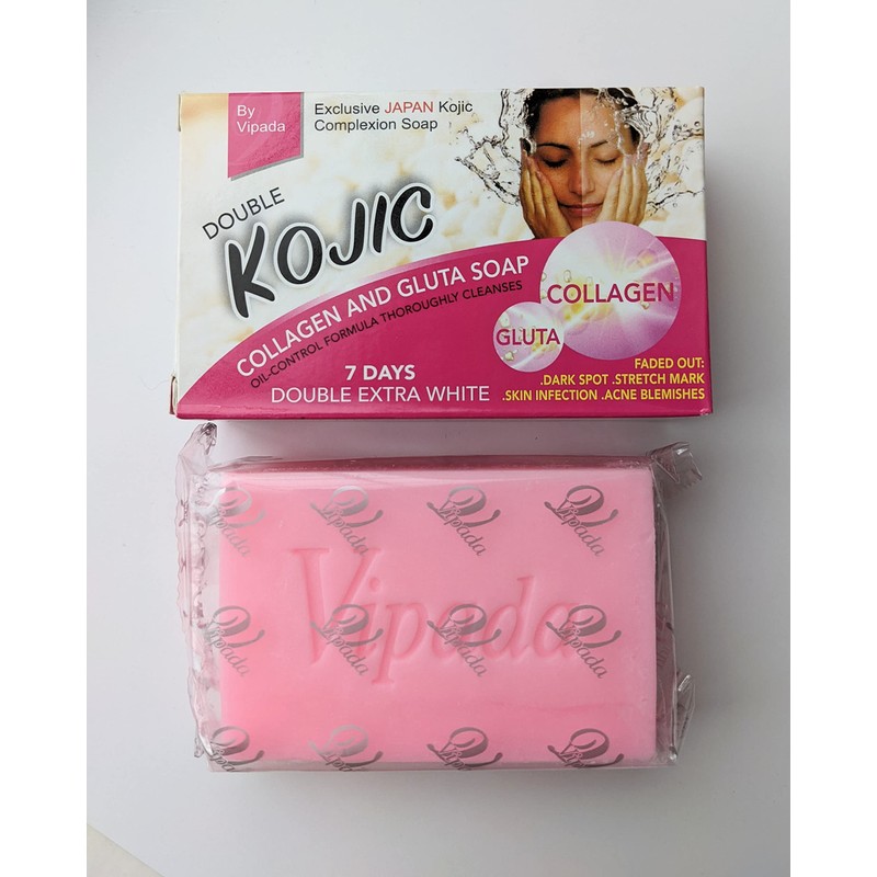 Vipada DOUBLE Kojic,Collagen & Gluta Soap160g bars *Japanese Formula* (1)