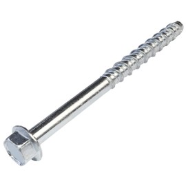 AERZETIX - C57365 - Set of 5 concrete screws with hexagon head with flange Ø10x120 mm - direct attachment without dowels - for hex key 13 mm - made of steel - for renovation construction