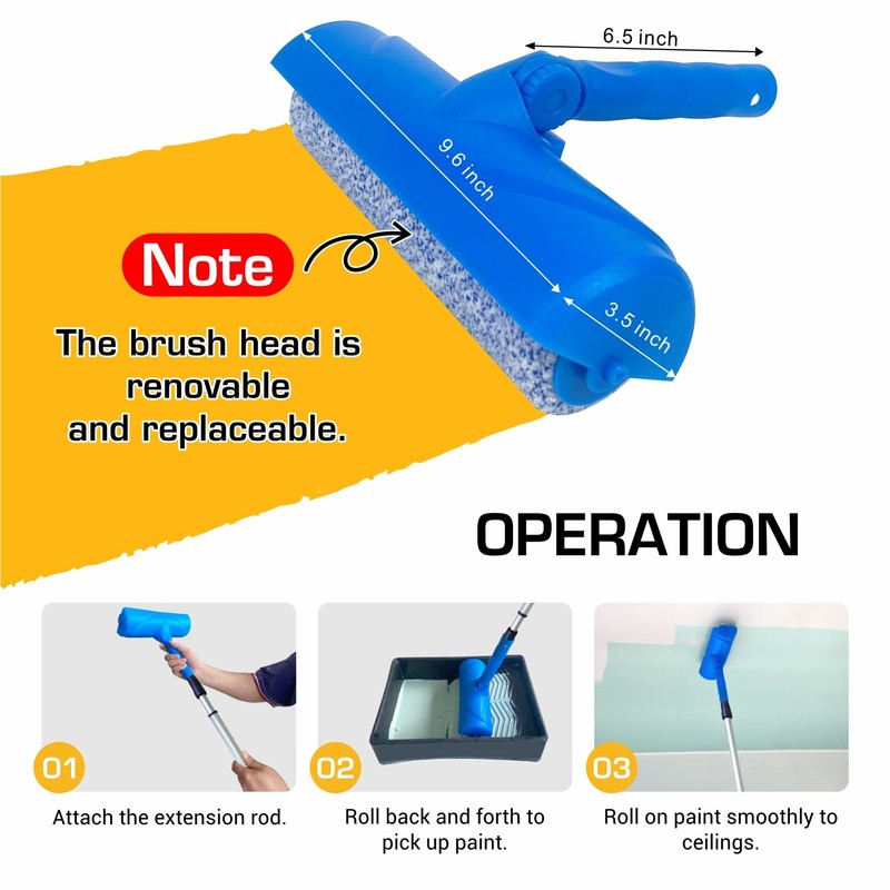 Nichiyo 10 Inch Ceiling Paint Roller with Shield Roller and
