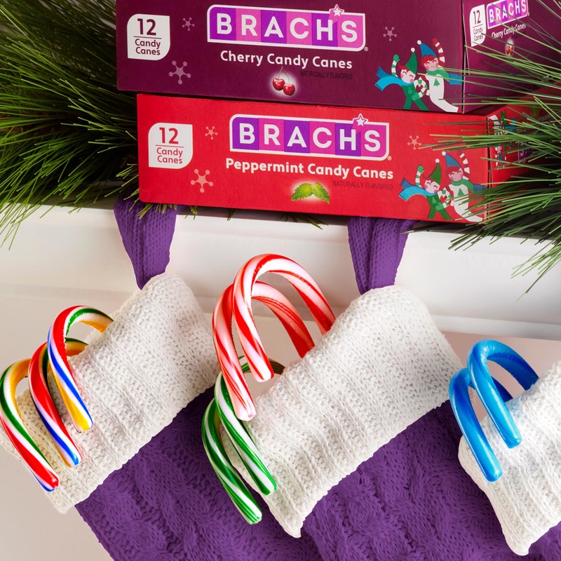 Brach's Wintergreen Christmas Candy Canes, Stocking Stuffers for Kids, Christmas